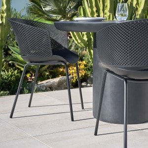 Kave Home Tuinstoel 'Yeray' kleur Zwart