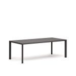 Kave Home Tuintafel 'Culip' 220 x 100cm, kleur Donkergrijs