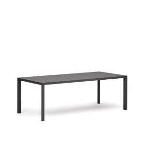 Kave Home Tuintafel 'Culip' 220 x 100cm, kleur Donkergrijs