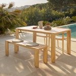 Kave Home Tuintafel 'Victoire' Teakhout, 200 x 100cm