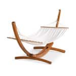 Nohr Hangmat 'Delisha' crèmewit, met standaard van acaciahout