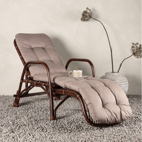 Nohr Ligbed 'Albany' Rotan, kleur Walnoot