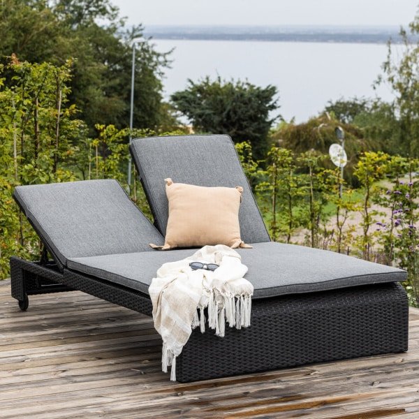 Nohr Ligbed 'Kha' 2-persoons, kleur Zwart