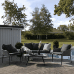 Nohr Loungeset 'Felica' Met bank, 2 loungestoelen en tafel, kleur Antraciet