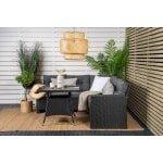 Nohr Loungeset 'Katlyn' Met hoekbank en tafel, kleur Zwart