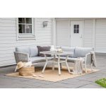 Nohr Loungeset 'Sauel' Met hoekbank en tafel, kleur Grijs/Wit