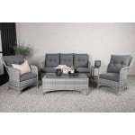 Nohr Outdoor Loungeset 'Shameria' Rattan, kleur Grijs