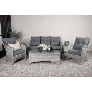 Nohr Outdoor Loungeset 'Shameria' Rattan, kleur Grijs