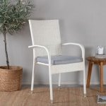 Nohr Tuinstoel 'Demareo' Wicker, kleur Wit