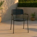 Nohr Tuinstoel 'Diona' Met armleuning, kleur Zwart