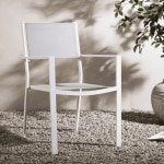 Nohr Tuinstoel 'Lasheka' kleur Wit/Grijs