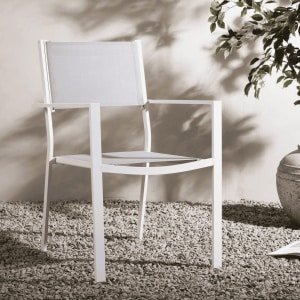 Nohr Tuinstoel 'Lasheka' kleur Wit/Grijs