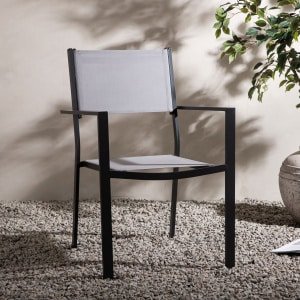 Nohr Tuinstoel 'Lasheka' kleur Zwart/Grijs