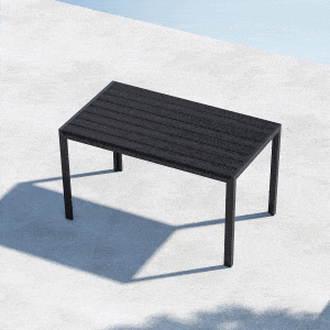 Nohr Tuintafel 'Cherice' 140 x 80cm, kleur Zwart