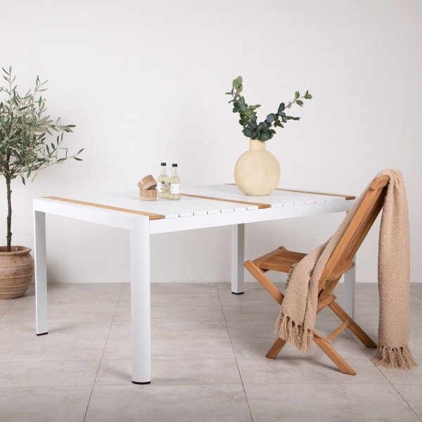 Nohr Tuintafel 'Lynnetta' 150 x 90cm, kleur Wit