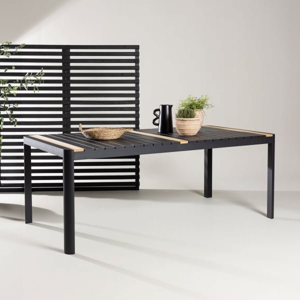 Nohr Tuintafel 'Lynnetta' 200 x 100cm, kleur Zwart