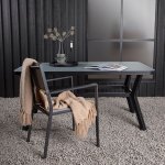 Nohr Tuintafel 'Sauel' Spraystone, 160 x 90cm, kleur Zwart