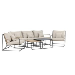 Rebellenclub Olbia Loungeset - Zwart