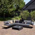 WOOOD Loungeset 'Bari' Polywood, kleur Antraciet
