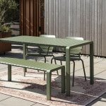 Zuiver Tuintafel 'Vondel' 168 x 87cm, kleur Groen