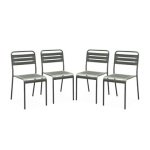 sweeek - Tuinstoelen metaal (set van 4)