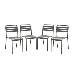 sweeek - Tuinstoelen metaal (set van 4)