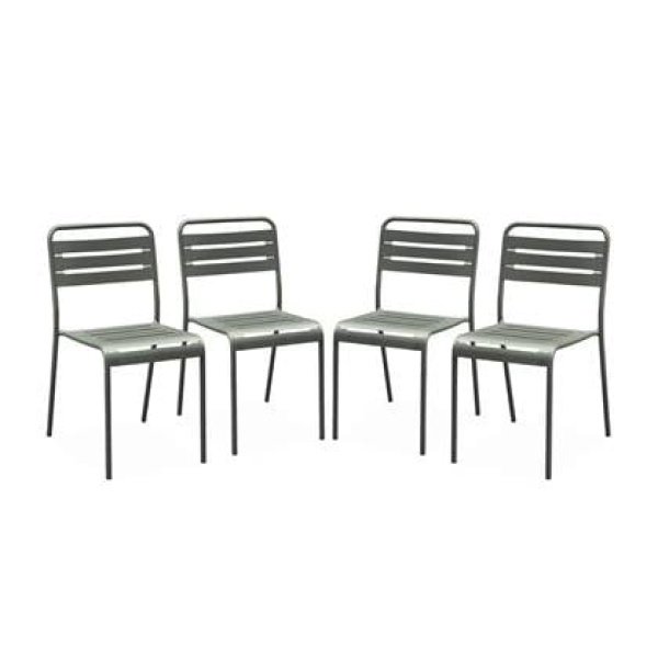 sweeek - Tuinstoelen metaal (set van 4)