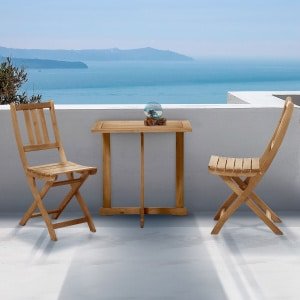 Artistiq Bistroset / Balkonset 'Aziel' Acacia, inklapbaar