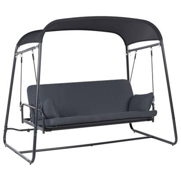 Beliani - MARSCIANO - Schommelbank - Donkergrijs - Staal