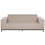 Beliani - ROVIGO - Tuinbank - Beige|Zwart - Polyester