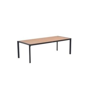 Felini tafel- 220x93 cm - carbon black - light teaklook