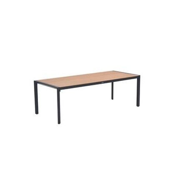 Felini tafel- 220x93 cm - carbon black - light teaklook
