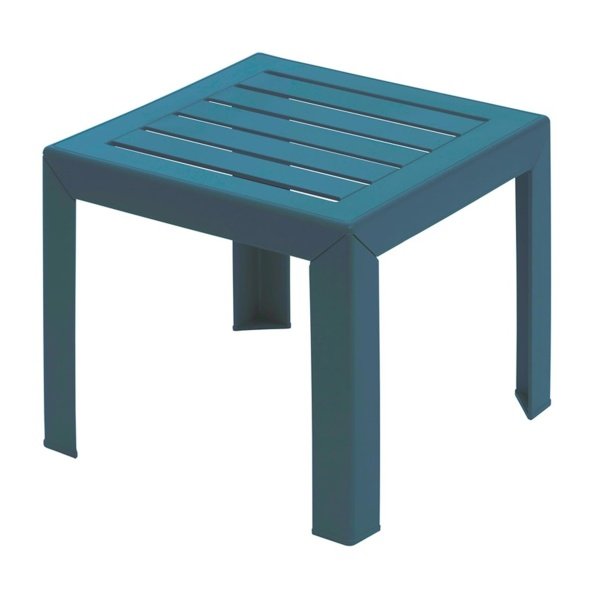 Grosfillex Miami bijzet tuintafel 40x40cm blauw