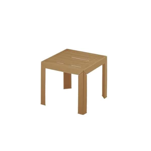 Grosfillex Miami bijzet tuintafel 40x40cm camel