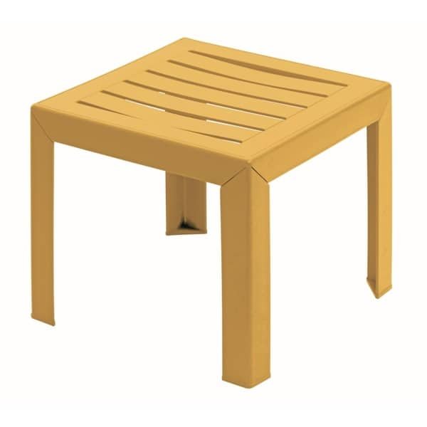 Grosfillex Miami bijzet tuintafel 40x40cm geel