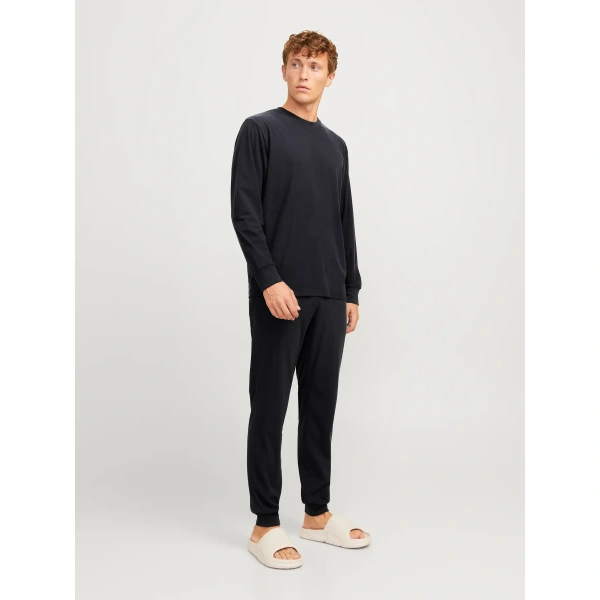 Huispak heren - Loungeset heren - Mannen pyjamapak met lange mouwen - S - Zwart - S - S - S - S - S - S - S - S - S - S - S - S - S -