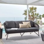 Kave Home Tuinbank 'Branzie' kleur Zwart