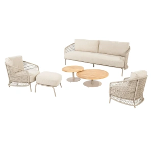 Puccini loungeset met salontafels en voetenbank