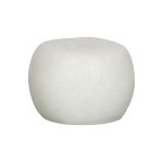 vtwonen Bijzettafel Pebble Betonlook, 50cm - Wit - Rond