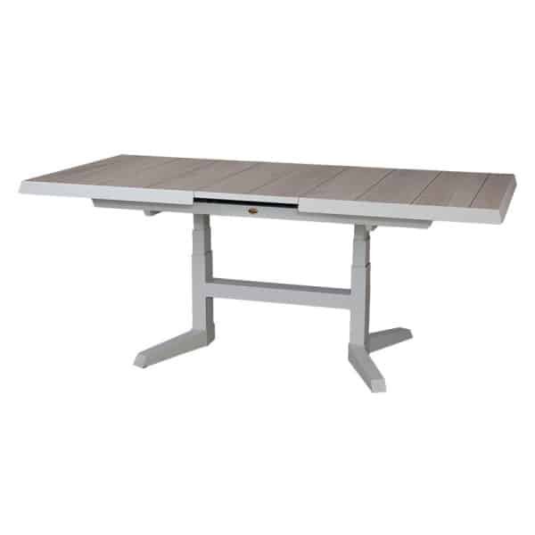 Blue Valley uitschuifbare & verstelbare dining tafel mist grey L 143 - 183 x D 88 x H 51 - 75 cm Oosterik Home - Oosterik home