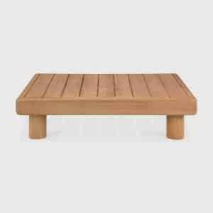 Ethnicraft Outdoor Salontafel Monocle Teakhout, 83 x 83cm - Naturel - Vierkant