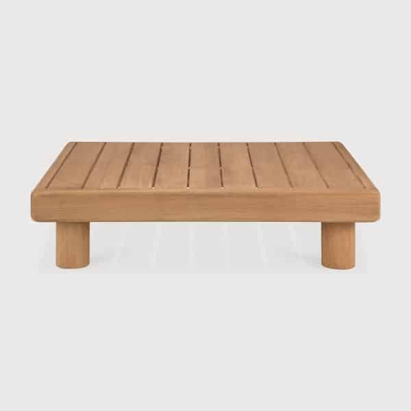 Ethnicraft Outdoor Salontafel Monocle Teakhout, 83 x 83cm - Naturel - Vierkant