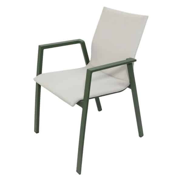 Genesee stapelstoel forest green off white Oosterik Home - Oosterik home