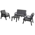 Hartman Eden loungeset 2-zits bank met 2 loungestoelen en 1 tafel 60 x 60