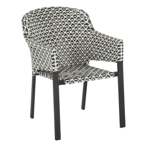 Hartman Tuinstoel 'Kelly' Wicker, kleur Zwart