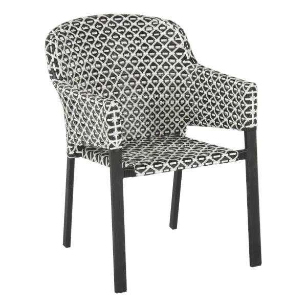 Hartman Tuinstoel 'Kelly' Wicker, kleur Zwart
