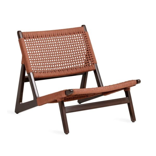 Jesper Home Outdoor Fauteuil 'Kuwana' Espresso Teakhout, kleur Cinnamon