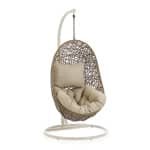 Kave Home Hangstoel 'Florina' Met standaard, kleur Bruin/Beige