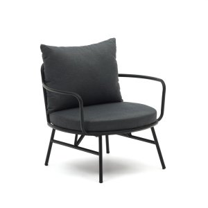 Kave Home Outdoor Fauteuil 'Bramant' kleur Zwart