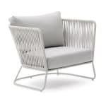Kave Home Outdoor Fauteuil 'Saconca' Gevlochten touw, kleur Grijs